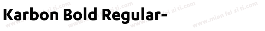 Karbon Bold Regular字体转换